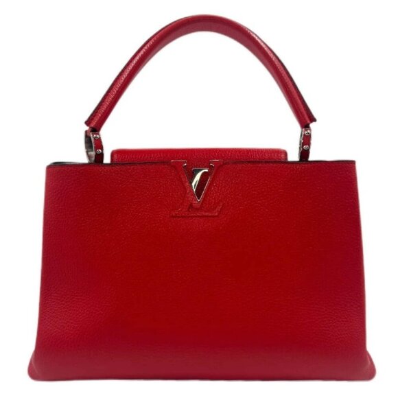 Louis Vuitton Taurillon Capucines PM Handbag red in leather - Picture 1 of 8